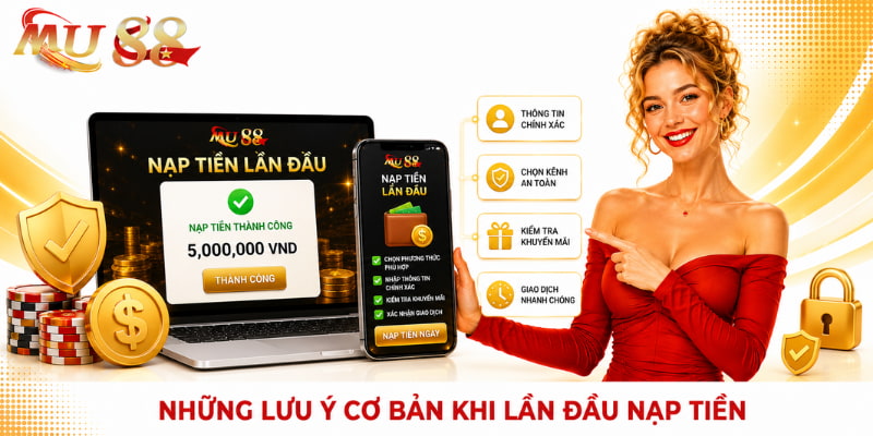 lưu ý khi nạp tiền mu88 lần đầu