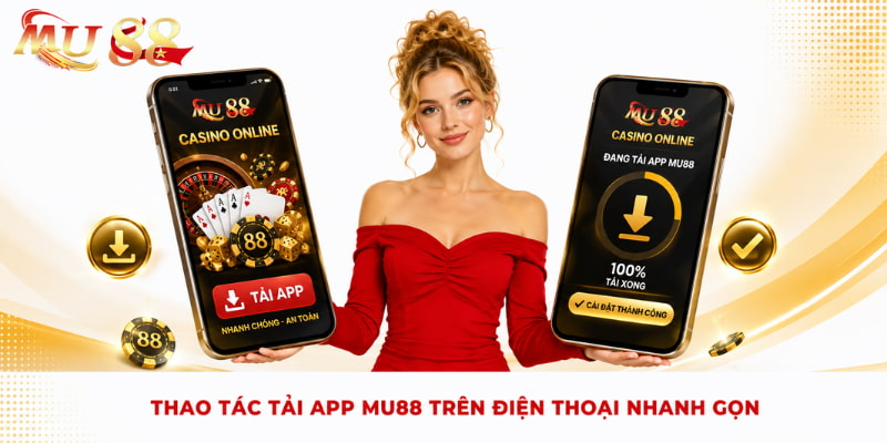 thao tác tải app mu88